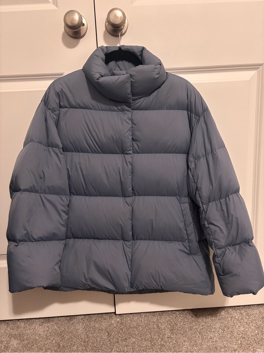 UNIQLO Ultra Light Down Puffer Jacket Dusty Blue Women's Large